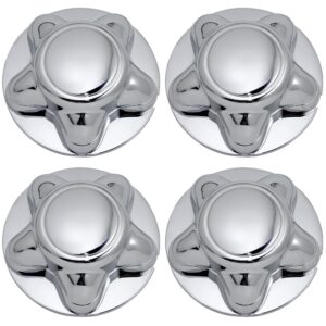 oxgord center caps compatible with 97-04 ford f-150, expedition, 98-03 navigator - snaps over factory aluminum & steel wheel with 12/14mm 5-lug bolts - oem replacement yl34-1a096-da (4 pack) - chrome