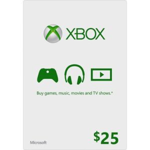 microsoft xbox gift card $25 (physical card)