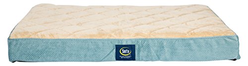 Serta Ortho Quilted Pillowtop Pet Bed, Large, Blue