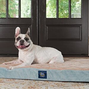 Serta Ortho Quilted Pillowtop Pet Bed, Large, Blue