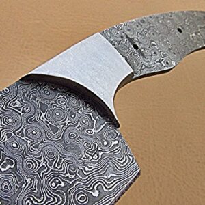 BB-456, Handmade Damascus Steel 12 Inches Full Tang Chef Knife with Stainless Steel Bolster (Blank Blade)