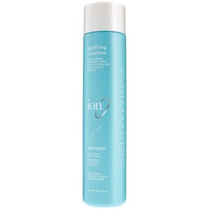 ion swimmer's shampoo, removes build-up from chlorine and minerals, sulfate free, vegan