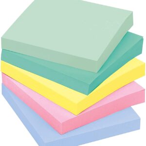 Post-it Notes, 3x3 in, 5 Pads, America's #1 Favorite Sticky Notes, Marseille Collection, Pastel Colors (Pink, Mint, Yellow), Recyclable (654-AST)