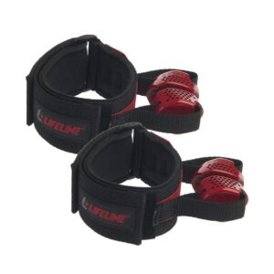 Lifeline Fitness Ankle and Wrist Attachments for Exercise Resistance Cables to Isolate and Target Muscle Groups , Black