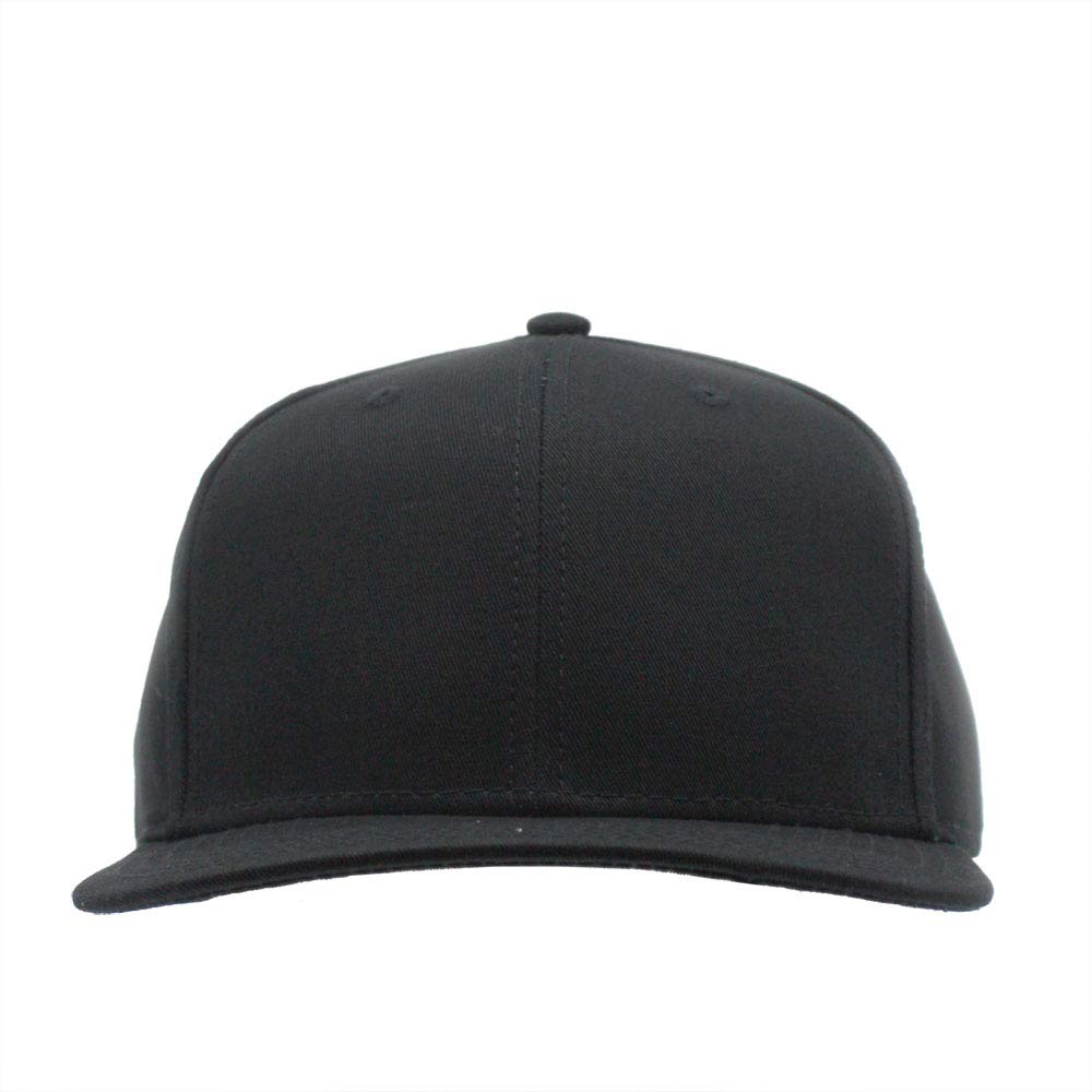 The Vintage Year Flat to Full Flip Brim Cotton Twill Bendable Visor Adjustable Snapback Caps (Black)