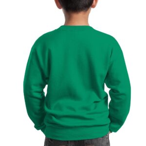 Port & Company Youth Crewneck Sweatshirt, Kelly, Large