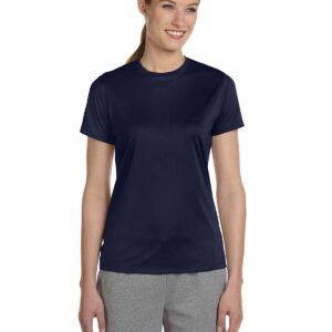 Hanes Women's UV Protection Cool Performance T-Shirt, Nvy, X-Large