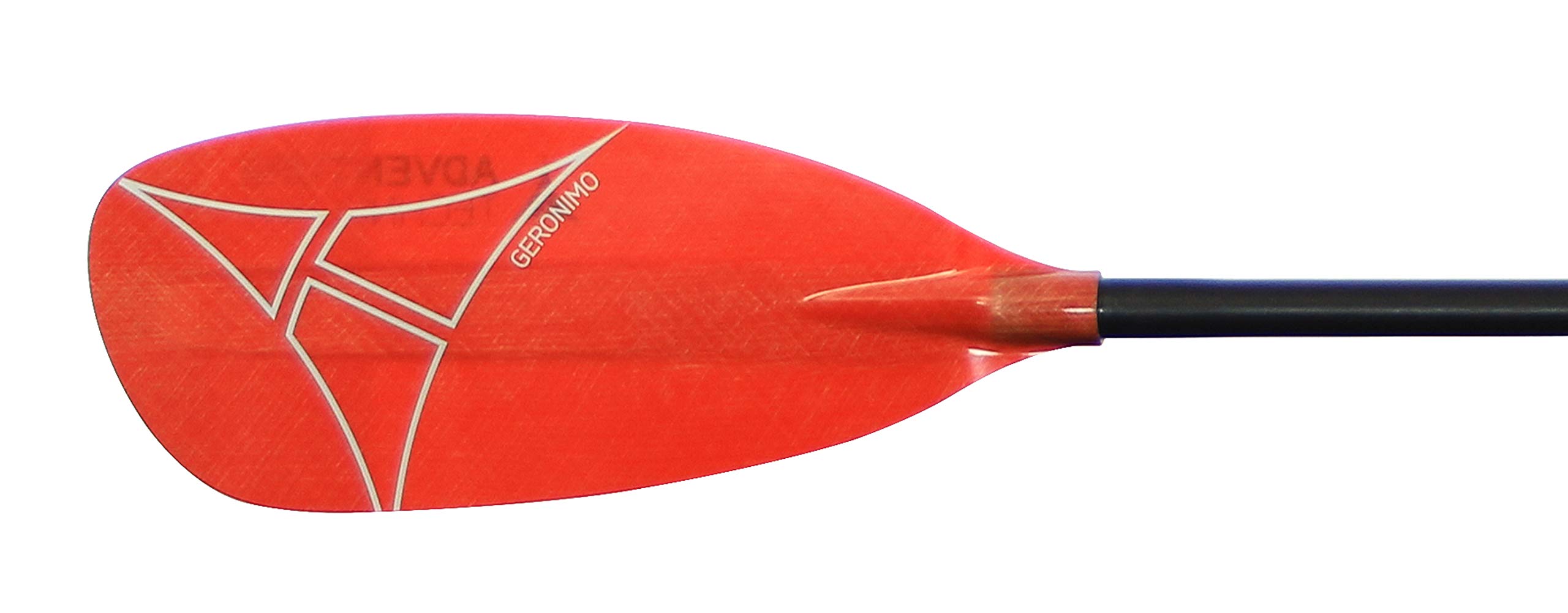 Adventure Technology at Geronimo Glass Straight Whitewater Kayak Paddle, 191cm/One Size, Red