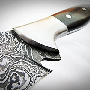 CF-28 Custom Handmade Damascus Steel 11.4" Inches Chef Knife - Beautiful Green and Black Micarta Handle