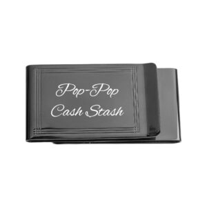 Personalized Double Sided Gun Metal Money Clip Custom Engraved Free - Ships from USA