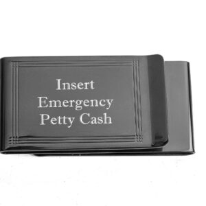 Personalized Double Sided Gun Metal Money Clip Custom Engraved Free - Ships from USA