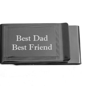 Personalized Double Sided Gun Metal Money Clip Custom Engraved Free - Ships from USA