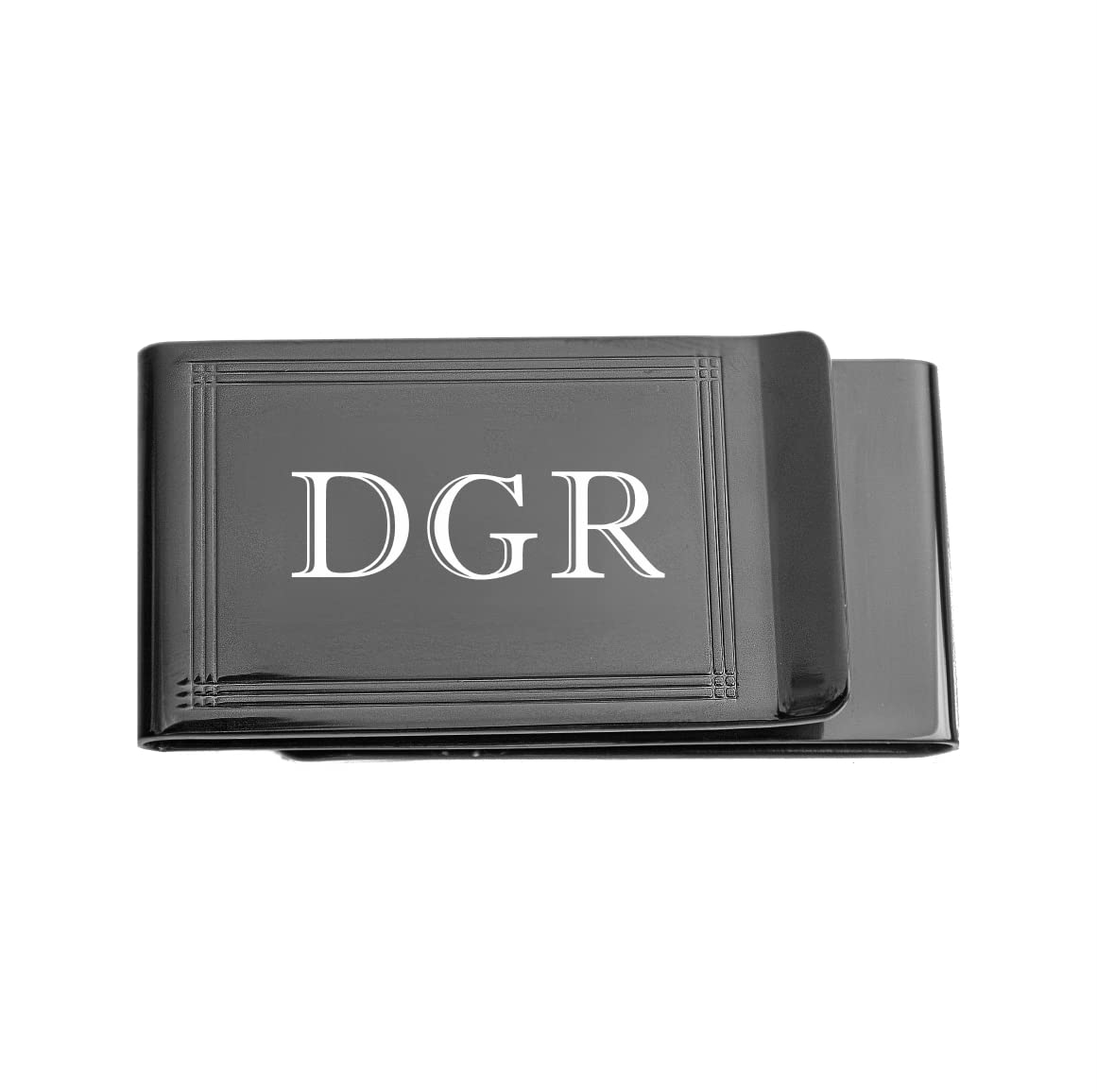 Personalized Double Sided Gun Metal Money Clip Custom Engraved Free - Ships from USA