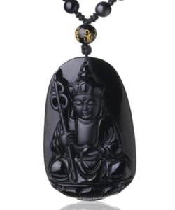 natural obsidian pendant monk xuanzang sanzo