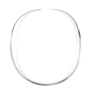 AeraVida Minimalist Contempo Plain Sterling Silver Choker Necklace