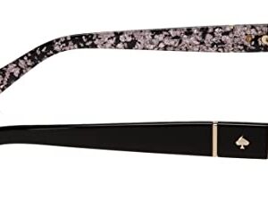 Kate Spade New York Women's Cheyenne Rectangular Sunglasses, Black & Gray Polarized, 55 mm