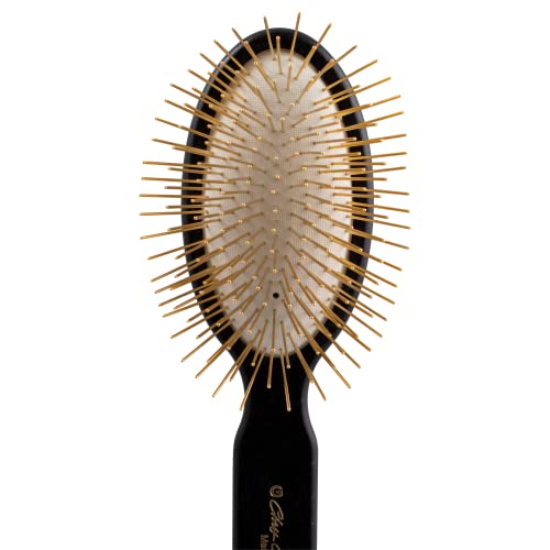 Chris Christensen 35mm Pin Dog Brush, Gold Series, Groom Like a Professional, Gold-Plated Stainless Steel Pins, Perfect for Fragile Coats, 30% More Pins, Ground and Polished Tips