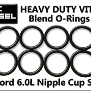 HHC Diesel ~ FORD 6.0L LeakProof Nipple Cups/Ball Tube Kit! Includes 8-LeakProof Nipple Cups and 8-Heavy Duty Viton Seals ~ F60L-8NIPPLE