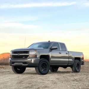 MotoFab Lifts CH-3F-2R 3 in Front and 2 in Rear Leveling lift kit that is compatible with 2007-2018 Chevy Silverado Sierra GMC