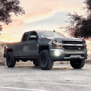 MotoFab Lifts CH-3F-2R 3 in Front and 2 in Rear Leveling lift kit that is compatible with 2007-2018 Chevy Silverado Sierra GMC