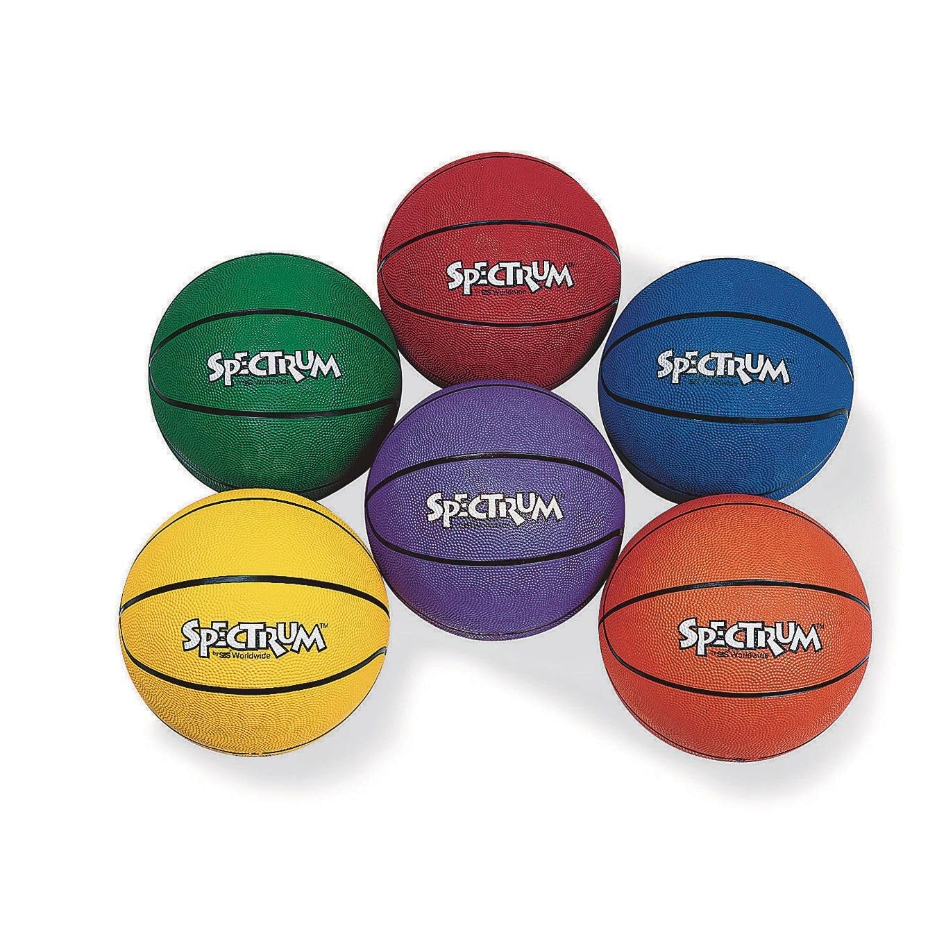 S&S Worldwide Spectrum™ Rubber Basketball - Official, Red