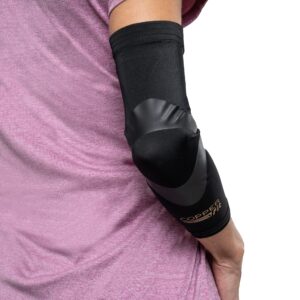 Copper Fit Pro Series Performance Compression Elbow Sleeve, Black with Copper Trim, Large