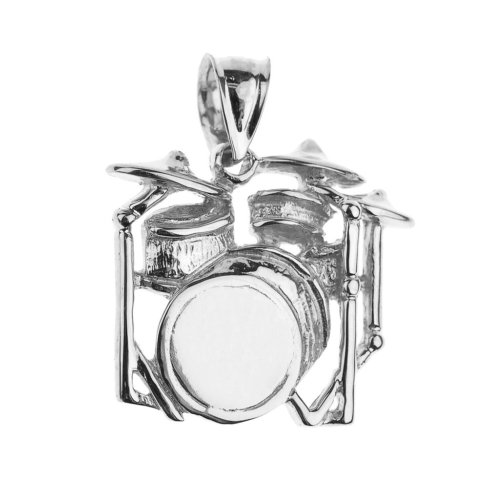 925 Sterling Silver Music Charm Drum Set Pendant