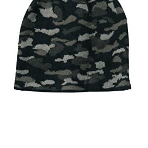 Port & Company Unisex-adult Camo Beanie Cap CP91C -Black Camo One Size