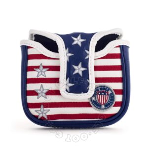 Stars and Stripes High MOI Mallet Putter Headcover, Golf Head Cover