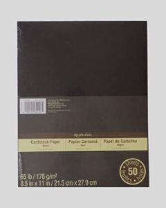 recollections cardstock paper 8.5 x 11 - 50 sheets - black