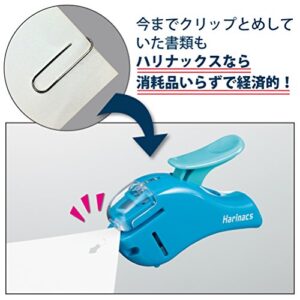 Kokuyo Harinacs Stapleless Stapler, Compact Alpha, Up to 5 Sheets Binding, Blue, Japan Import (SLN-MSH305B)