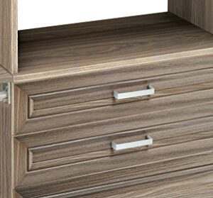 ClosetMaid SuiteSymphony Wood, Add On Accessory Shaker Style, For Storage, Closet, Clothes, x 5” Size for 25 in. Units, Natural Gray/Satin Nickel, 25" X 5" Drawer