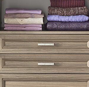 ClosetMaid SuiteSymphony Wood, Add On Accessory Shaker Style, For Storage, Closet, Clothes, x 5” Size for 25 in. Units, Natural Gray/Satin Nickel, 25" X 5" Drawer