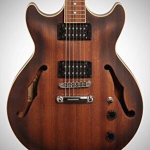 Ibanez Artcore 6 String Semi-Hollow-Body Electric Guitar, Right, Tobacco Flat (AM53TF)