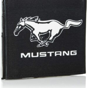 Buckle-Down mens Buckle-down Canvas Bifold - Ford Mustang Black/White Logo Centered Wallet, Multicolor, 4.0 x 3.5 US