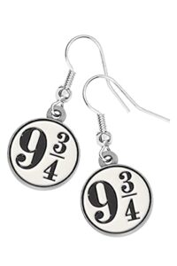 harry potter platform 9 3/4 silver plated earrings