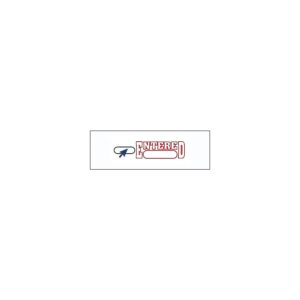 ACCUSTAMP2 035544 Pre-Inked Shutter Stamp ENTERED, Red/Blue Ink, 1 Count