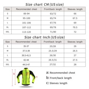 ARSUXEO Winter Warm UP Thermal Softshell Cycling Jacket Windproof Waterproof Bicycle Mountain Bike Clothes 15-K Green Size Medium