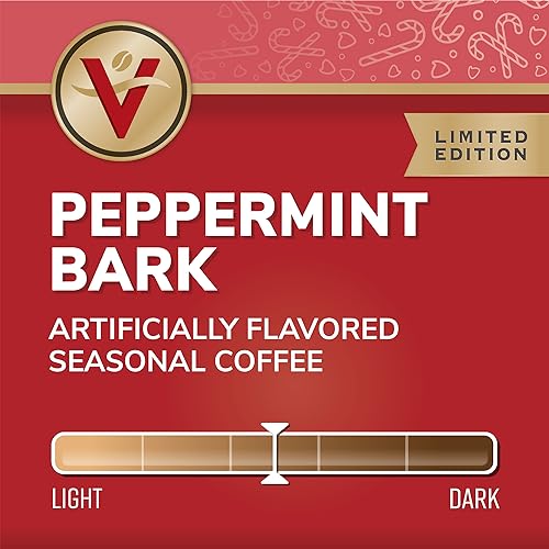 Victor Allen's Coffee Peppermint Bark Flavored, Medium Roast, 80 Count, Single Serve Coffee Pods for Keurig K-Cup Brewers