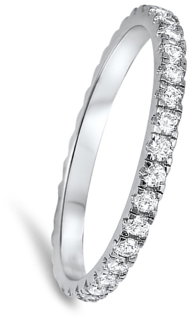 Women's Eternity Band Clear CZ Ring Wholesale New 925 Sterling Silver Size 11