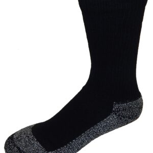 Cushees Men's BLACK Triple Thick Crew Socks (3-pack) [160] (Large)