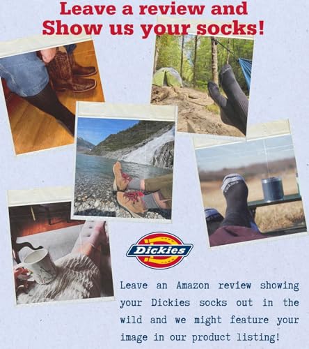 Dickies Women's Dritech Advanced Moisture Wicking Crew Socks, Black Assorted (6 Pairs), Shoe Size: 6-9