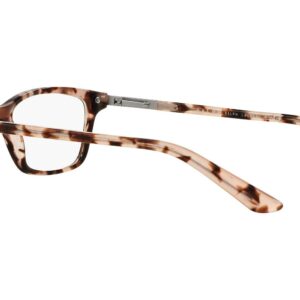 Ralph by Ralph Lauren Women's RA7044 Cat Eye Prescription Eyewear Frames, Shiny Light Pink Tortoise/Demo Lens, 52 mm