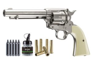 colt peacemaker saa co2 revolver kit, nickel air pistol