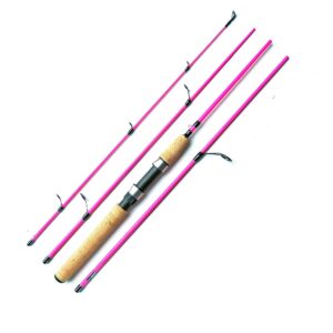 santiam fishing rods pink travel rod 4 piece 7'0" 4-10lb light graphite spinning rod