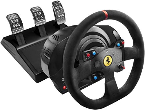 THRUSTMASTER T300 Ferrari Integral Racing Wheel Alcantara Edition Racing Wheel with pedals Compatible with (PS5, PS4, PC)