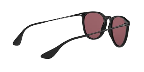 Ray-Ban RB4171 Erika Round Sunglasses, Black/Polarized Purple, 54 mm