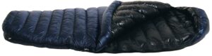 western mountaineering terralite 25 degree sleeping bag navy blue 6ft 6in / left zip