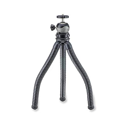 Carson BoaPod Flexible Leg Travel Tripod with Universal Smartphone Adapter and Wireless Remote Shutter Button (TR-050), Black, Medium