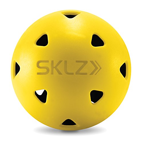 SKLZ Limited-Flight Practice Impact Golf Balls, 12 Pack,Yellow